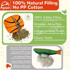 Agape Natural Cat Toys, 100% Catnip & Silvervine Filled, Interactive Chew and Kicker Balls for Indoor Cats, Enrichment and Teeth-Cleaning Fun for Bored Cats and Kittens, 2 Pack Crinkle Cat Toys