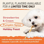 Earth Animal No Hide Stix - Long Lasting Rawhide Free Small Dog Chews Sticks, Pumpkin Spice - 20 Count Value Pack