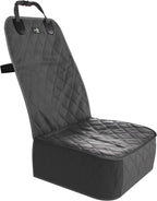Active Pets Dog Car Seat Cover, Waterproof Front Seat Protector for SUV Truck Sedan, Pet Safety Travel Comfort System with Universal Fit, Black