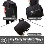 Car Seat Travel Bag Backpack for Air Travel Universal Infant Carseat Gate Check Bag Cover for Airplane, Foldable with Pouch, Gray