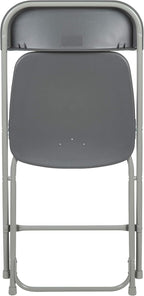 Flash Furniture Hercules Series Plastic Folding Chair - Grey - 650LB Weight Capacity Comfortable Event Chair - Lightweight Folding Chair