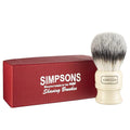 Alexander Simpsons Trafalgar 3 Shaving Brush - T3 Synthetic High Density Fibre Faux Handle Ivory - Simpson Shaving Brushes - Wet Shave Deluxe Thick & Luxurious Lather Dense Extra Soft Bristles