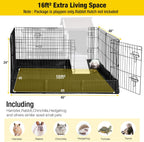 Aivituvin Rabbit Pen Indoor Bunny Pet Playpen Large Guinea Pig Outdoor Exercise Run Pet Enclosure-Playpen ONLY