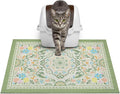 Glittme Cat Litter Mat with Non-Slip Bottom Litter Box Mat 24"X15" Litter Trapping Mat Easy to Clean Washable Cat Food Mat for Kitty,S