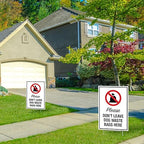 No Pets Allowed in Athletic Field Areas (2 Pack) Double Sided 12x18 Inches, Corrugated Plastic with Metal H Stake, Made in USA