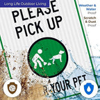 Clean Up After Your Dog Sign, Please Pick Up After Your Pet Sign, 24x30 Inches, Rust Free .063 Aluminum, Fade Resistant, Indoor/Outdoor Use, Made in USA