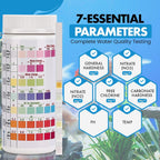 7 in 1 - Aquarium Test Strips | 100 Fast & Accurate Strips | Fish Tank Aquariums Water Test Kit & ebook | Aquarium Thermometer | Fish Tank Water Testing Kit for Fresh & Saltwater | Versatile Usage