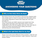 Best Bully Sticks 6 Inch Jumbo Bully Sticks for Dogs - 12 Count (Pack of 1) - Natural Grass-Fed Beef, Single Ingredient, Grain and Rawhide Free Chew, Large Breeds