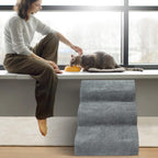 Dog Stairs for Small Dogs - High Density Foam Dog Ramp, Extra Wide Pet Steps with Non-Slip Bottom for High Beds, Couche and Sofa, Best for Dogs Injured, Older Doggy Cats (Grey, 3 Steps)