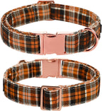 Lionet Paws Halloween Dog Collar with Bowtie - Cute Cotton Adjustable Fall Bowtie Dog Collar with Metal Buckle for Small Medium Large Dog Girl Boy Gift, XXS, Neck 7-11in