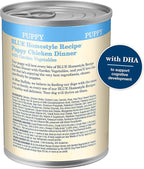 Blue Buffalo Homestyle Recipe Puppy Wet Dog Food, Made with Natural Ingredients, Chicken Dinner with Garden Vegetables & Brown Rice, 12.5-oz Cans (12 Count)