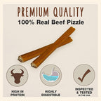 Cadet Bully Sticks for Dogs - Long-Lasting Dog Chews - All-Natural Premium Dog Treats Promotes Dental Health