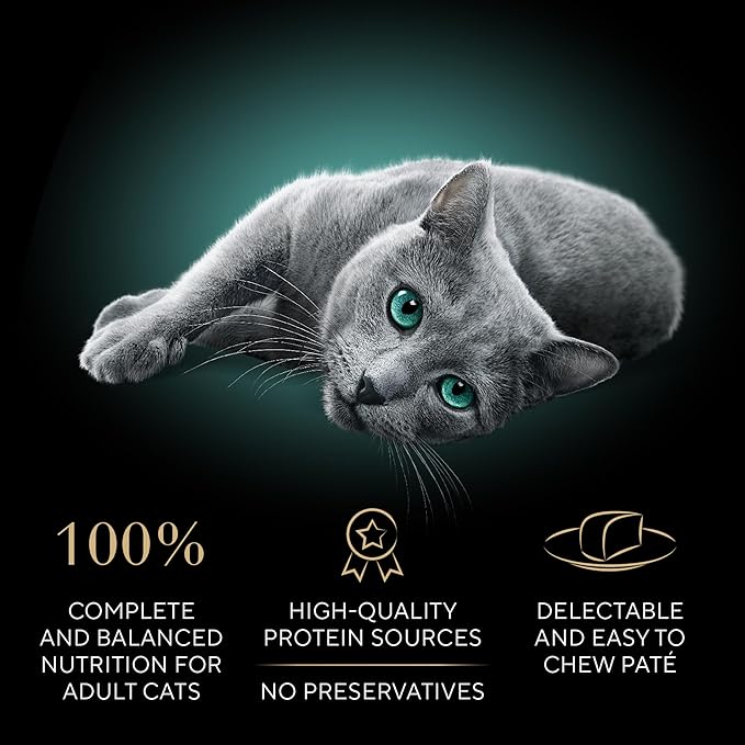 Sheba Perfect Portions Wet Cat Food Pate Savory Chicken Entree, Tender Beef Entree, and Tender Whitefish and Tuna Entree, 2.6 oz. Twin-Pack Trays (36 Count, 72 Servings)