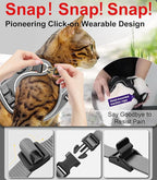 Cat Harness and Leash for Walking Escape Proof Soft Adjustable Cat Leash Breathable Comfortable Vest Easy to Wear Kitten Harness for Outdoor Travel Grey S