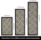 GRANNY SAYS Kitchen Mats for Floor, Kitchen Rugs Non Slip Washable, Runner Rugs for Kitchen Floor, 59" x 17.7", Stain Resistant Comfort Standing Mat Made of 100% Polypropylene, Black