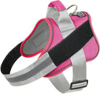 Bolux Dog Harness, No-Pull Reflective Dog Vest, Breathable Adjustable Pet Harness with Handle for Outdoor Walking - No More Pulling, Tugging or Choking (Fuchsia, Medium (Pack of 1))