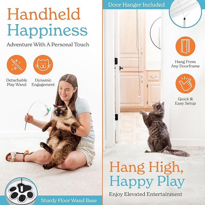 Interactive Cat Toys for Indoor Cats Suction Cup Cat Toys for Indoor Cats Bird Hunting Slefplay Simulation for Kitten Flying Bird Toy Feather Wand Attachments