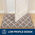 Finchitty Indoor Door Mat, Dirt Resistant and Absorbent, Low-Profile, Non-Slip, Washable Inside Floor Mats for Front Door, Back, and Entrance, 32" x 20", Brown
