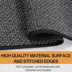 Kitchen Mat 1 PCS, Cushioned Non Slip Rugs for Kitchen Floor, Absorbent Runner Comfort Standing Mats Washable for Kitchen, Office, Home (Black, 17.3"x95")