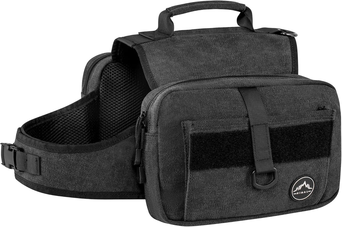 Himal Outdoors Dog Backpack & Saddle Bag, Tactical Hiking Backpack for Large Dogs with Side Pockets & Adjustable Strap