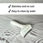 Pet Deshedding Tool with Curve Blade, Cat Grooming Brush, Tight V-shaped Teeth Shedding Comb for Cat and Small Dog (White, Small)