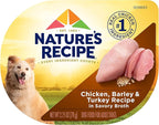 Nature’s Recipe Chicken, Barley & Turkey Recipe in Savory Broth Wet Dog Food, 2.75 oz. Cup, 12 Count