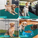 OLANLY Dog Door Mat for Muddy Paws 54x32, Absorbs Moisture and Dirt, Absorbent Non-Slip Washable Doormat, Quick Dry Chenille Mud Mat for Dogs, Entry Indoor Entryway Carpet for Inside Floor, Lake Blue
