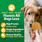 Chicken Chips Dog Treats – Made in USA, All Natural Chicken Jerky Treats, Grain-Free, High Protein, Single Ingredient, Crispy & Healthy Training Snacks for Dogs – 6 oz Jar