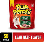 Pup-Peroni Dog Treats, Lean Beef Flavor, 38 Ounce, Made with Real Beef, 90% Fat Free