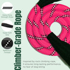Dog Seat Belt for Car | Universal Dog Car Seatbelt | Durable Reflective Rope with Clip Hook Latch, Buckle and Carabiner- Safe and Secure Pet Safety Restraint (Pink)