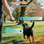 No Pull Dog Harness, 2 in 1 Retractable Harness with Auto-Lock, Reflective Breathable Mesh and Handle, Adjustable Leash Set for Small, Medium,Large Dogs,Cats (Color 1, L)