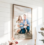 MRC Wood Products Custom Printed Portrait – Personalized Photo Artwork on Canvas Textured Board – 4 Size Options & 2 Frame Choices
