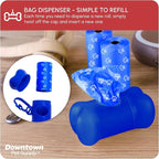 Downtown Pet Supply Rainbow Paw Print Poop Bags (2200 CT & 2 Dispensers) - Leak-Proof, Unscented, Clips to Leashes & Harnesses