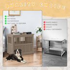 Dog House - Resin Outdoor Dog Kennel with Ventilated Design, Waterproof Dog Bed Shelter for Backyard, Garden & Patio