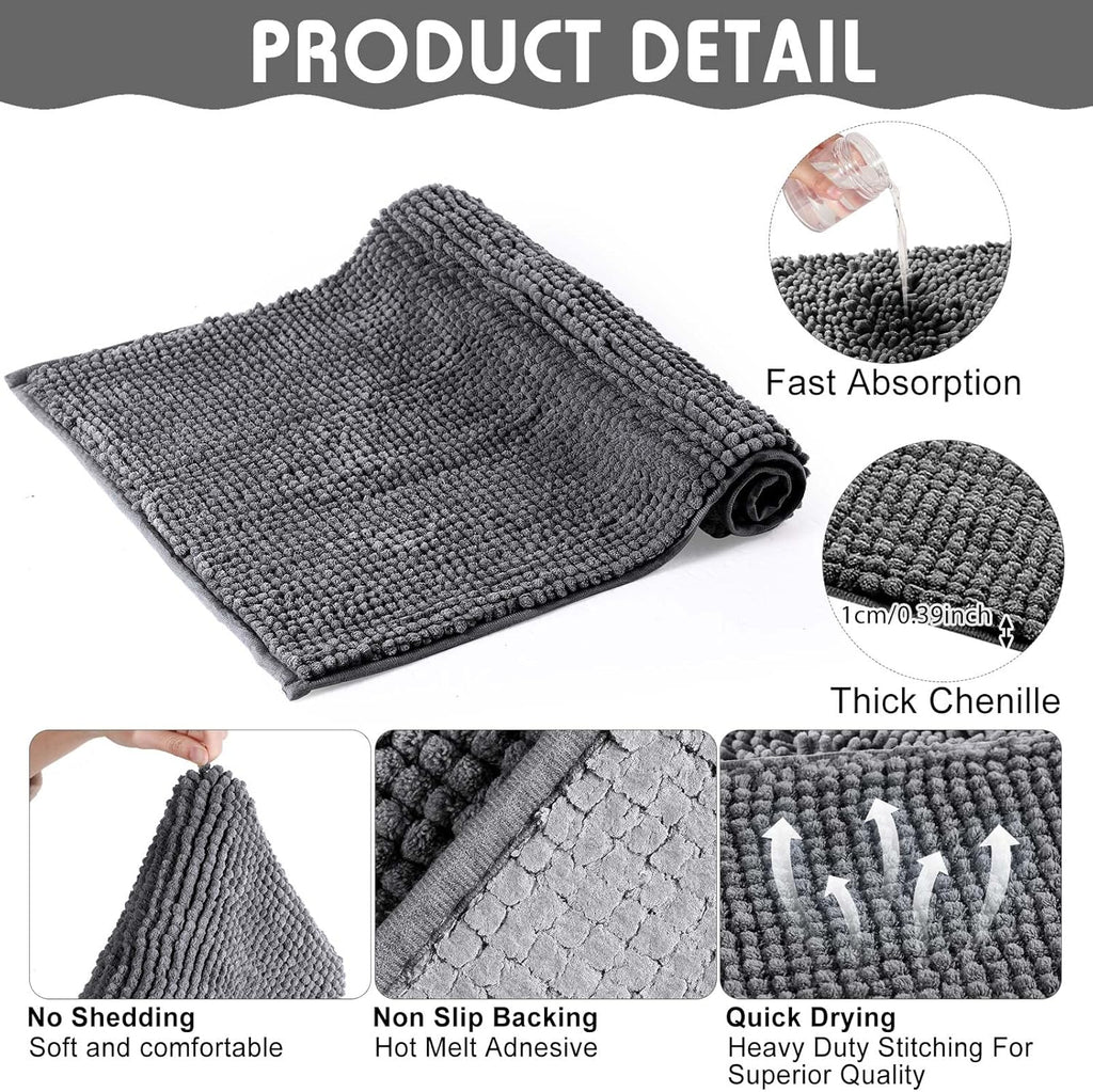 Amylove 4 Pcs Guinea Pig Cage Liner Guinea Pig Bedding Washable Fleece Pee Pads Reusable Small Animals Training Mat Small Animal Sleeping Bed for Bunny Hamster(Dark Gray,16 x 24 Inch)
