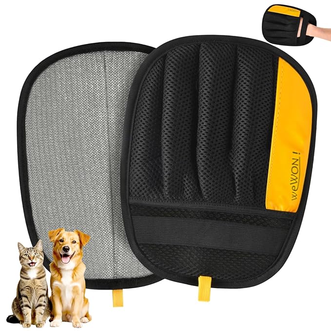 Pet Hair Removal Glove for Cats & Dogs,Newly Upgraded Reusable Electrostatic Pet Hair Removal Tool, Pet Hair Remover，Grooming & Cleaning Tool for Couch, Furniture, Clothing, Carpet, Car Seat