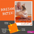 LickiMat Classic Playdate, Cat Slow Feeder Lick Mat, Boredom Anxiety Reducer; Perfect for Food, Treats, Yogurt, or Peanut Butter. Fun Alternative to a Slow Feed Cat Bowl or Dish, Purple