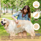Dog Slicker Brush for Shedding & Grooming - Professional Dog Brush and Cat Brush with Coated Tips & Air-Cushion Design, Deshedding Tool Removes Undercoat Tangles & Loose Fur for Long/Short Hair Pets