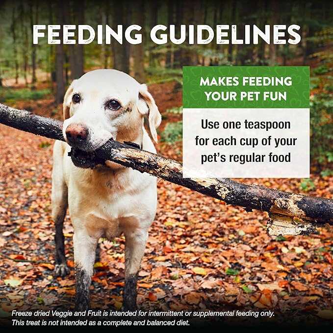 Northwest Naturals Freeze-Dried Veggie & Fruit Functional Topper - for Dogs & Cats - Healthy, Limited, Human Grade Ingredients, All Natural, Proudly Made in USA, 5 Oz (Pack of 1)