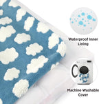 LE SURE Cute Aesthetic Dog Beds Large Sized Dog,Thick Pet Pillow 36x27 | Chopped Foam, Jacquard Modern Plush Crate Cushion Gift for Large Dog, Waterproof Washable Cover, Nonslip Bottom, Green