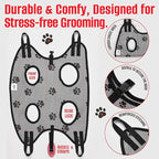 Dog Grooming Hammock for Dogs – Dog Restraint for Nail Trimming with Pet Nail Clipper – Dog Sling for Grooming, Dog Hammock for Nail Cutting & Grooming Harness (Legs Spacing:13-16”)/Max W:60lb)