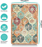 Dog Food Mats for Floors Absorbent, Cat Food Mat - Pet Cat Feeding Mat Quick Dry, Dog Bowl Mats for Water, Pet Supplies Feeding Placemat 16" x 24" Orange Boho