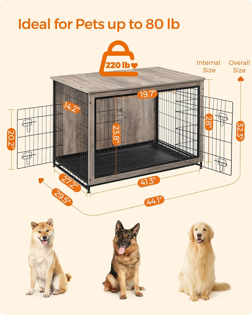 Feandrea Dog Crate Furniture. Everyday comfort that fits naturally into your space.