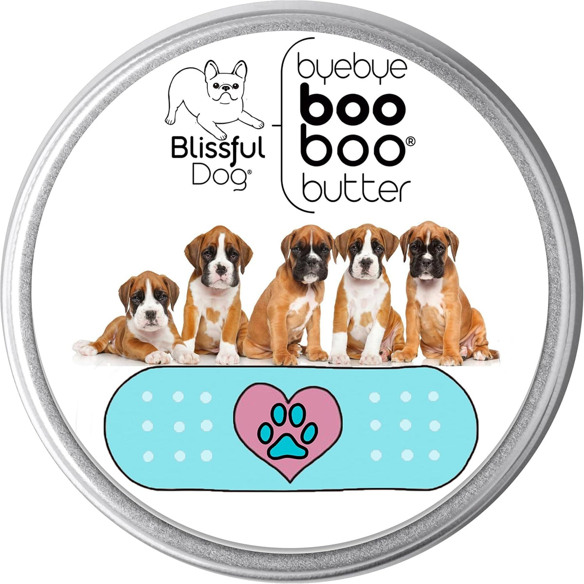The Blissful Dog 8 oz TIN Boxer Booboo Butter