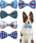 PET SHOW 5 Pack Pet Big Dogs Collar Embellishment Attachment Bow Ties for Medium Large Dogs Collar Charms Accessories Slides Bowties for Birthday Wedding Parties Assorted A Style