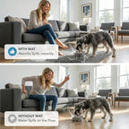 Deconovo Plush Waterproof Mats for Dogs, Absorbent Non-Slip Door Mat for Muddy Paws, 1.1" Thick Indoor Mat, Machine Washable Shaggy Pet Bed Mat, Quick Dry Indoor Entryway Rug, Gray, 32x20 Inch