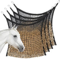 4 PCS Slow Feed Hay Net for Horses, Large Capacity Hay Bags for Horses Goats Sheep Donkey Trailer Full Day Feeding, Easy to Fill and Hang, Black, 35 x 31 Inch