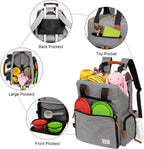 Modoker Dog Travel Bag, Airline Approved Backpack for Pet Accessories Organizer, Tote Weekend Bag with 2 Dog Food Storage Containers, 2 Collapsible Dog Bowls, 1 Pet Mat, Grey