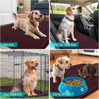OLANLY Dog Door Mat for Muddy Paws 47x20, Absorbs Moisture and Dirt, Absorbent Non-Slip Washable Doormat, Quick Dry Chenille Mud Mat for Dogs, Entry Indoor Entryway Carpet for Inside Floor, Russet
