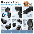 Dog Odor Remover Brush for Dogs & Cats, Cold Plasma Pet Freshening Brush, Helps Reduce Pet Smell Between Baths, Deshedding Comb with Rotating Adjustable Stainless Steel Pins